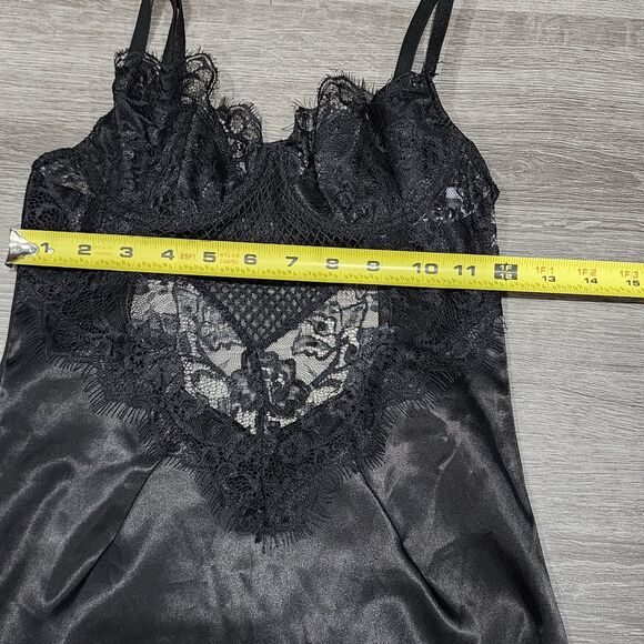 Tic Toc Bodycon Sheer Lace Strap Underwire Bra Top Mini Dress/Lingere Black Sz S - Picture 3 of 7